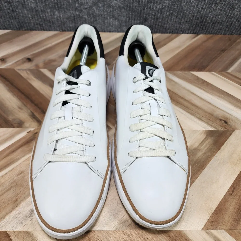 Cole Haan GrandPro Topspin Mens 12  White Leather Sneakers Shoes C34226